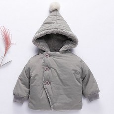 엠케이 유아용 고깔 모자 퍼 쓰리 버튼 후드 점퍼 출산/유아동/유아동패션 반품 최저가 15,850원