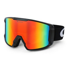 오클랜즈 프리미엄 스키 고글 S7 + 하드케이스 + 클리너겸용파우치, 블랙프레임 + 레드밀러렌즈, 1개 스포츠_레저/스키/겨울스포츠 반품 최저가 23,210원