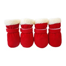 랜보어 반려동물 포근 뽀글이 신발, 레드, 1세트 반려동물용품/고양이 용품 반품 최저가 6,360원