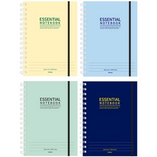 미소로 3500 하드 밴드 노트 2271 4종 세트, 옐로우, 블루, 민트, 네이비, 1세트 문구/오피스/학용품/수업준비 반품 최저가 14,300원