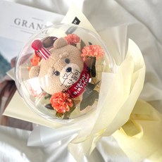 모리앤 조화 캐릭터 레터링 풍선 인형 꽃다발 + 메시지 쇼핑백, 07 테드곰 레드고깔모자, 1개 홈인테리어/홈데코/디퓨저 반품 최저가 15,440원