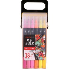 오션리브 양방향 수성 마카 수채화펜, 18색, 1세트 문구/오피스/학용품/수업준비 반품 최저가 9,590원