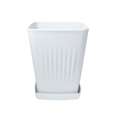 화분월드 모던라인 사각 화분 + 받침 세트, 퓨어화이트, 1세트 홈인테리어/원예/가드닝 반품 최저가 19,560원