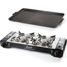 키친아트 휴대용 트윈 가스렌지 + 불판 세트, 혼합색상, 1세트 스포츠/레저/캠핑전문관 반품 최저가 81,900원