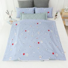 보떼하우스 교체형 낮잠이불, 블루(러브레터) 출산/유아동/유아동침구 반품 최저가 24,510원