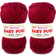 행복뜨기 베이비순모 뜨개실, 404 진빨강, 2개 홈인테리어/뜨개질용품 반품 최저가 7,480원