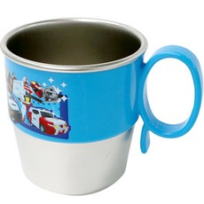 르번 헬로카봇 손잡이 유아 스텐컵, 혼합색상, 1개 주방용품/유아동컵/빨대컵 반품 최저가 7,950원