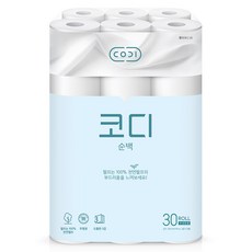 코디 순백 3겹 천연펄프 롤 화장지, 30m, 30개입, 1개 생활용품/화장지/물티슈 반품 최저가 11,750원