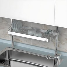 스타픽스 국산 듀오랙 원터치 싱크선반, 1단, 실버, 1개 주방용품/주방수납/정리 반품 최저가 53,870원