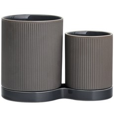 메종오브제 윤도자기 국산 차곡 수저 조리 도구통, 챠콜, 3개 주방용품/수저통/수저받침 반품 최저가 24,480원