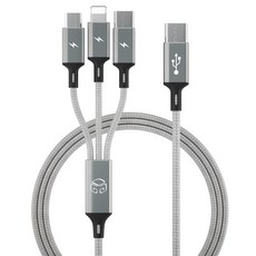 디지지 3in1 스마트폰 고속 충전 멀티케이블 스카이 메타 C, 150cm, 1개 가전디지털/휴대폰 액세서리 반품 최저가 5,840원