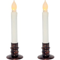 쿼르디 LED 촛불 촛대 2p 세트, 웜 오렌지 홈인테리어/조명/스탠드 반품 최저가 8,030원
