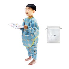 소아베 아동용 드로잉 써클 미술가운 상의 + 하의 + 파우치 세트, 블루(상의, 하의) 문구/오피스/미술/화방용품 반품 최저가 23,000원