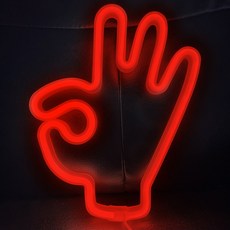 쿼르디 네온사인 오케이, 레드 홈인테리어/조명/스탠드 반품 최저가 10,670원