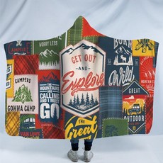 소니오 캠핑 스타일 케이프 후드 담요 단층 플란넬 200 x 150 cm, TYPE 02, 1개 스포츠/레저/캠핑전문관 반품 최저가 24,450원