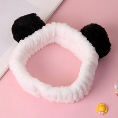 트레이드미 귀여운 세안 헤어밴드 팬더, 1개, 블랙 홈인테리어/수건/타월 반품 최저가 5,100원