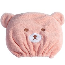 트레이드미 곰모양 드라이 타올 샤워캡 26 x 30 cm 80g, 핑크, 1개 홈인테리어/수건/타월 반품 최저가 5,650원