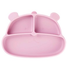 마미스테이블 먹자곰 흡착 푸드그레이드 실리콘 유아식판, 베이비핑크, 1개, 단품 출산/유아동/이유용품/유아식기 반품 최저가 10,080원