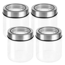 헬로키친 투명커버 원형 내열 유리병, 400ml, 4개 주방용품/밀폐저장/도시락 반품 최저가 18,450원