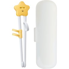 리틀클라우드 스마일 교정 젓가락 + 케이스, 옐로우, 1세트 출산/유아동/이유용품/유아식기 반품 최저가 5,970원