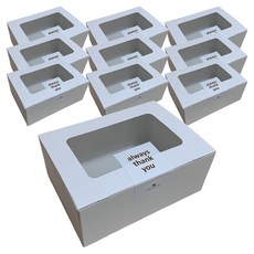 성원포장 투명창 선물용 박스 270 10p + 스티커 10p 세트, 1세트, 화이트 문구/오피스/데코/포장용품 반품 최저가 18,970원