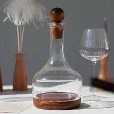 수요연차 고급 원목 + 크리스탈 와인 디캔터 선물포장 세트, 1.5L, 1세트 주방용품/컵/텀블러/와인용품 반품 최저가 67,900원