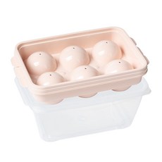 나누담 원형 왕 아이스볼 트레이 6구 + 보관함 세트, 핑크, 1개 주방용품/특수저장용기 반품 최저가 7,080원