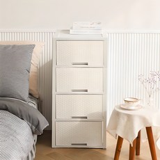 코멧 국내생산 라탄 서랍장, 화이트, 4단 홈인테리어/드레스룸 반품 최저가 23,330원