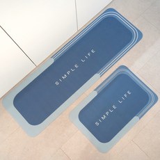 비비드하우스 규조토 빨아쓰는 발매트 2종 세트, 네이비블루, 1세트 주방용품/주방잡화 반품 최저가 13,420원