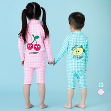 롤리트리 아동 올인원 체크 래쉬가드 슈트 스포츠/레저/유아스포츠의류 반품 최저가 9,400원