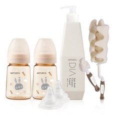마더케이 베이직 PPSU 토끼 젖병 180ml x 2p + 1단계 젖꼭지 2p + 코코아 젖병 세척솔 2종 + 디아 젖병 세정제 세트, 1단계(신생아용), 크림(토끼젖병), 1개 출산/유아동/수유용품 반품 최저가 31,600원