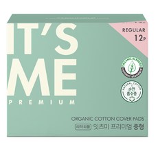 잇츠미 프리미엄 유기농 순면커버 생리대 날개형, 중형, 12개입, 1개 생활용품/일반생리대 반품 최저가 5,640원