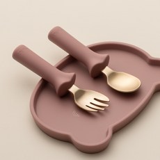 모두아이 방짜 유기 스푼 포크, 핑크, 스푼 + 포크 + 케이스, 1세트 출산/유아동/이유용품/유아식기 반품 최저가 20,210원