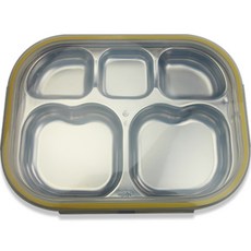 아림금속 베이직 스텐 하트 식판도시락, 옐로우, 식판 + 뚜껑, 1개 출산/유아동/이유용품/유아식기 반품 최저가 11,950원