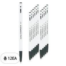 문화연필 캠퍼스101 볼펜 0.7mm, 검정, 12개 문구/오피스/학용품/수업준비 반품 최저가 1,390원