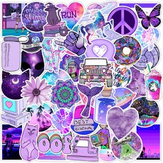 오즈니 데코 캠핑 노트북 방수 스티커 50p, 보라 + A타입, 1개 스포츠/레저/캠핑전문관 반품 최저가 4,270원