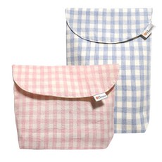 화모 클래식 체크 방수 기저귀 파우치 2종 세트, 핑크(가로타입) + 블루(세로타입) 출산/유아동/기저귀 반품 최저가 15,900원