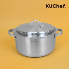 쿠쉐프 통5중 인덕션용 스텐 곰솥 냄비 인덕션 전용 큰 대용량 대형 곰탕 사골 업소용 스탠 24cm, 1개 주방용품/찜솥/들통 반품 최저가 75,050원