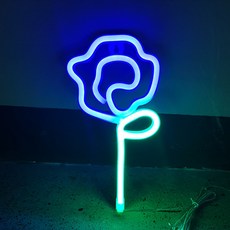 나비다 크로스오버 장미꽃 네온사인, 블루 홈인테리어/조명/스탠드 반품 최저가 11,880원