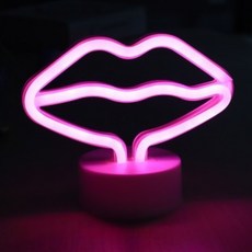 아로무드 힙한 LED 네온사인 버튼형 무드등 입술 홈인테리어/조명/스탠드 반품 최저가 10,360원
