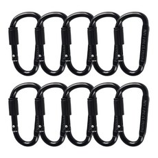 무브제트 고강도 캠핑 고리 카라비너 10p, 블랙 스포츠/레저/캠핑전문관 반품 최저가 5,700원