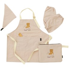 세맘스 아동용 리틀테디 방수 앞치마 + 두건 + 토시 + 파우치 세트 004 문구/오피스/미술/화방용품 반품 최저가 20,540원