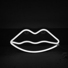 나비다 무드등 입술 네온사인, 화이트 홈인테리어/조명/스탠드 반품 최저가 8,930원