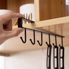심플 모던 다용도 주방 도구걸이, 블랙, 1개 주방용품/주방조리도구 반품 최저가 2,050원