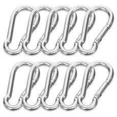 렉스템 강철 합금 카라비너 10개, 실버 스포츠_레저/캠핑전문관 반품 최저가 6,820원