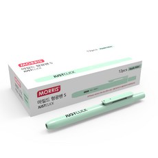 모리스 저스트클릭 마일드 형광펜 S, 애플민트, 12개 문구/오피스/학용품/수업준비 반품 최저가 15,650원