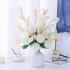 센스라이프 식탁 사무실 인테리어 조화 + 화병 세트, 16 혼합색상(조화), 화병(화이트) 홈인테리어/홈데코/디퓨저 반품 최저가 8,840원