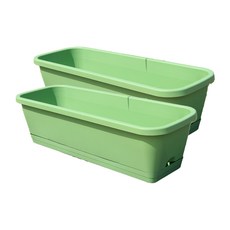 오늘의공감 고급 사각 플라스틱 슬릿 화분, 그린, 2개 홈인테리어/원예/가드닝 반품 최저가 7,890원