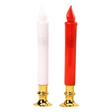 메이크마인 led 촛불 candles 19cm, 화이트 + 레드 홈인테리어/조명/스탠드 반품 최저가 2,090원
