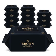 브라운 VIP 골드 블루 도톰한 엠보싱 저자극 아기 물티슈 캡형, 80g, 20매, 12개 생활용품/화장지/물티슈 반품 최저가 15,040원